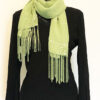 green georgette embroidered scarf