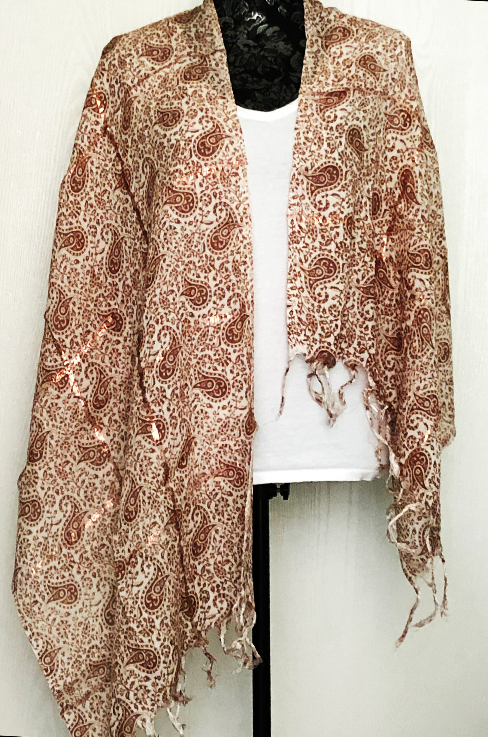 d.brown viscose scarf