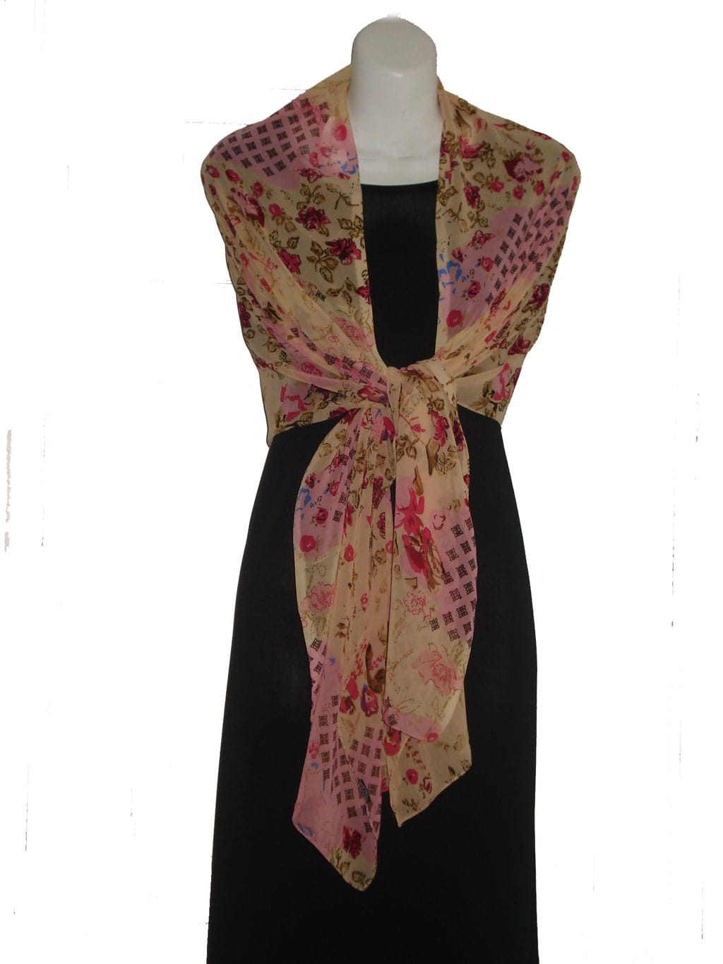 Olive green cotton scarf