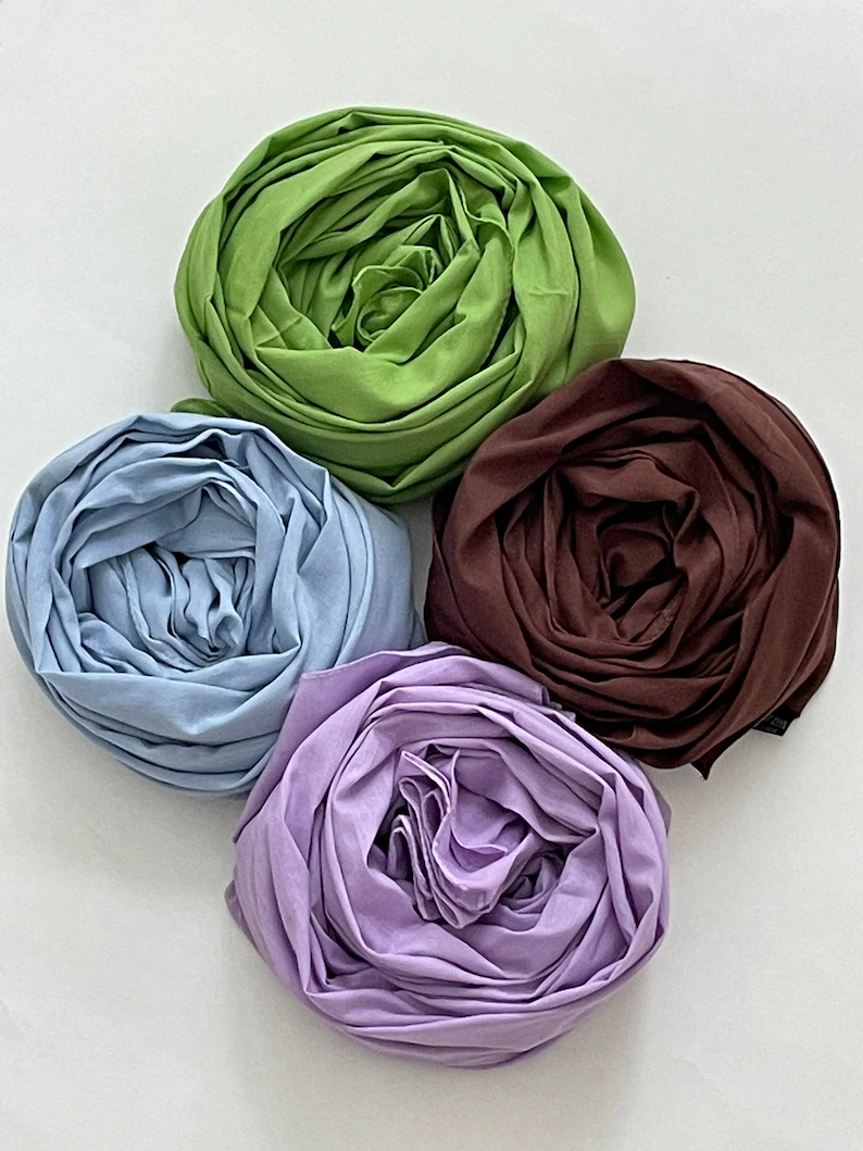 BREATHABLE COTTON SCARF, Soft Cotton Head Wrap, Turban, Hijab, Head scarf, Shawl, 100% Cotton, Neck Scarf, Gift for Her